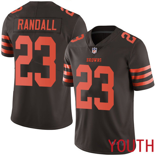 Cleveland Browns Damarious Randall Youth Brown Limited Jersey #23 NFL Football Rush Vapor Untouchable->youth nfl jersey->Youth Jersey